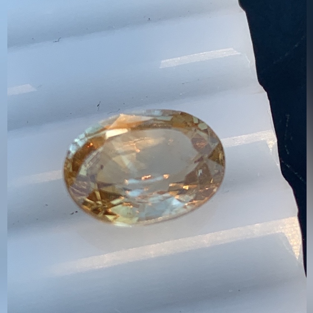Yellow Zircon 3.11Ct Oval Cut Natural Golden Yellow Zircon - Picture 17 of 17